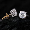 14K/18K Lab-Grown Diamond Solitaire Round Stud Earrings