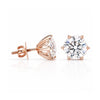 14K/18K Lab-Grown Diamond Solitaire Round Stud Earrings