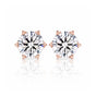 14K/18K Lab-Grown Diamond Solitaire Round Stud Earrings