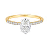 14K/18K Lab Grown Diamond Oval Cut Ring for Women