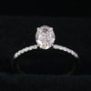 14K/18K Lab Grown Diamond Oval Cut Ring for Women