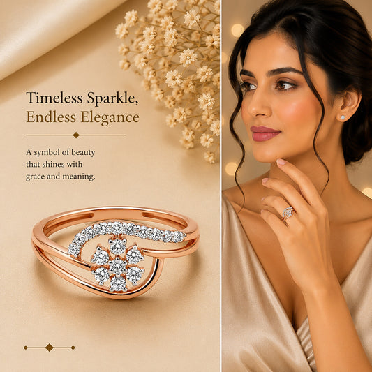 18K Lab Grown Diamond Round-Cut Halo Ring