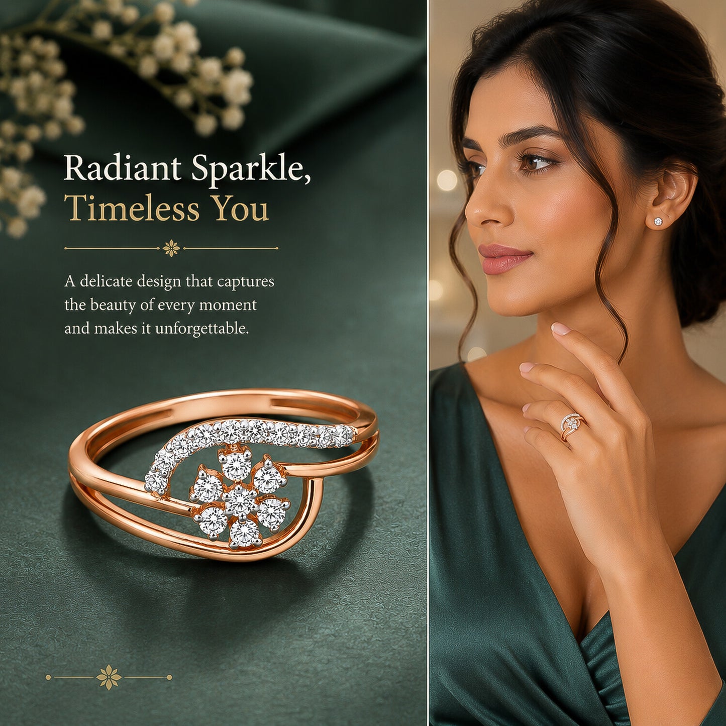 18K Lab Grown Diamond Round-Cut Halo Ring