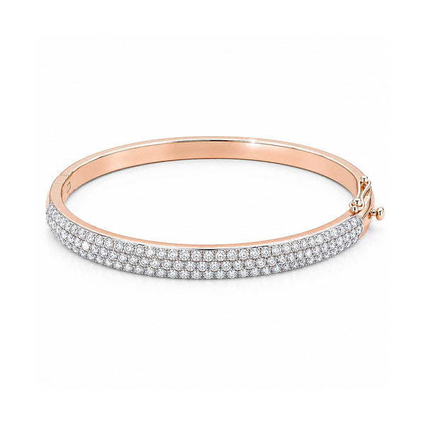 18K Lab Grown Diamond Tennis Bracelet – Round Cut, 3.26ct, BIS Hallmark Gold