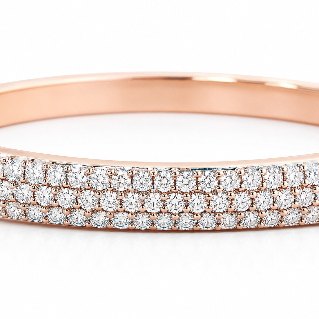 18K Lab Grown Diamond Tennis Bracelet – Round Cut, 3.26ct, BIS Hallmark Gold