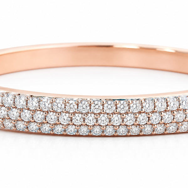 18K Lab Grown Diamond Tennis Bracelet – Round Cut, 3.26ct, BIS Hallmark Gold