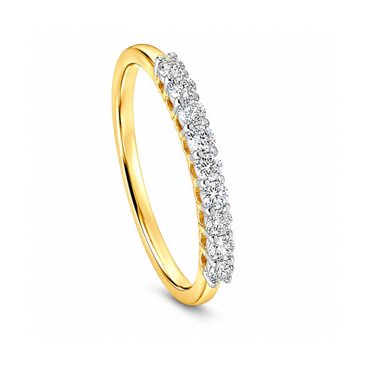 14K/18K Lab Grown Diamond Round Halo Ring (0.36 ct tw) - BIS Hallmarked Gold