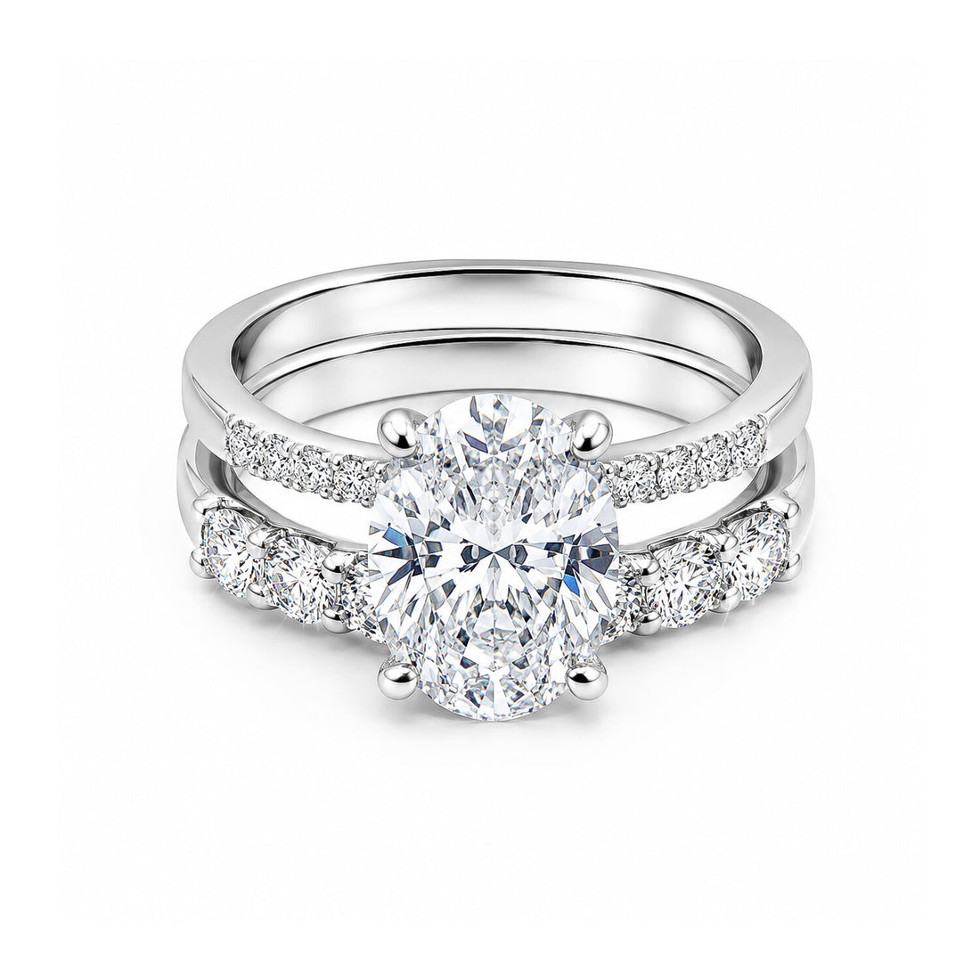 18K Lab Grown Diamond Oval Halo Ring (0.79 ct tw) - BIS Hallmarked Gold