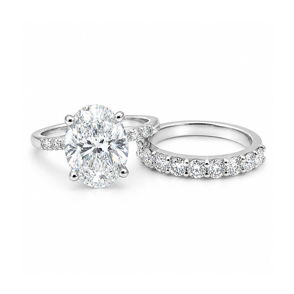 18K Lab Grown Diamond Oval Halo Ring (0.79 ct tw) - BIS Hallmarked Gold