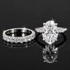 18K Lab Grown Diamond Oval Halo Ring (0.79 ct tw) - BIS Hallmarked Gold