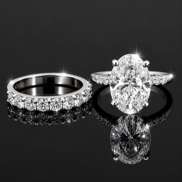 18K Lab Grown Diamond Oval Halo Ring (0.79 ct tw) - BIS Hallmarked Gold