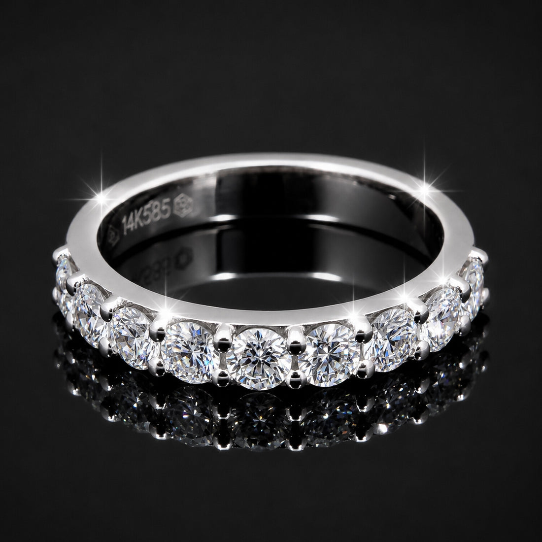 14K Lab Grown Diamond Round Delicate Cluster Ring | IGI Certified