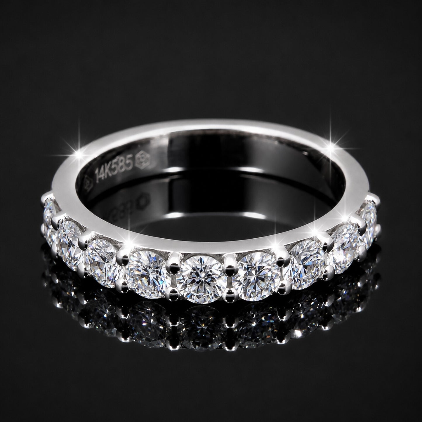 14K Lab Grown Diamond Round Delicate Cluster Ring | IGI Certified