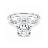 14K/18K Lab Grown Diamond Oval Halo Ring (0.44 ct tw) - BIS Hallmarked Gold