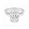 14K Lab Grown Diamond Oval Cluster Ring | IGI Certified