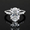 14K Lab Grown Diamond Oval Cluster Ring | IGI Certified