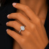 14K Lab Grown Diamond Oval Cluster Ring | IGI Certified