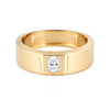 18K Solid Gold Plain Band Ring - Minimalist Stackable, BIS Hallmarked