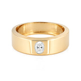 18K Solid Gold Plain Band Ring - Minimalist Stackable, BIS Hallmarked