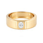 18K Solid Gold Plain Band Ring - Minimalist Stackable, BIS Hallmarked