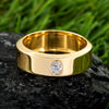 18K Solid Gold Plain Band Ring - Minimalist Stackable, BIS Hallmarked