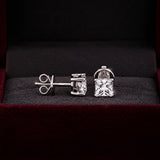 14K/18K Lab-Grown Diamond Solitaire Round Stud Earrings