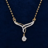 18K Lab Grown Diamond Halo Cluster Pendant Necklace