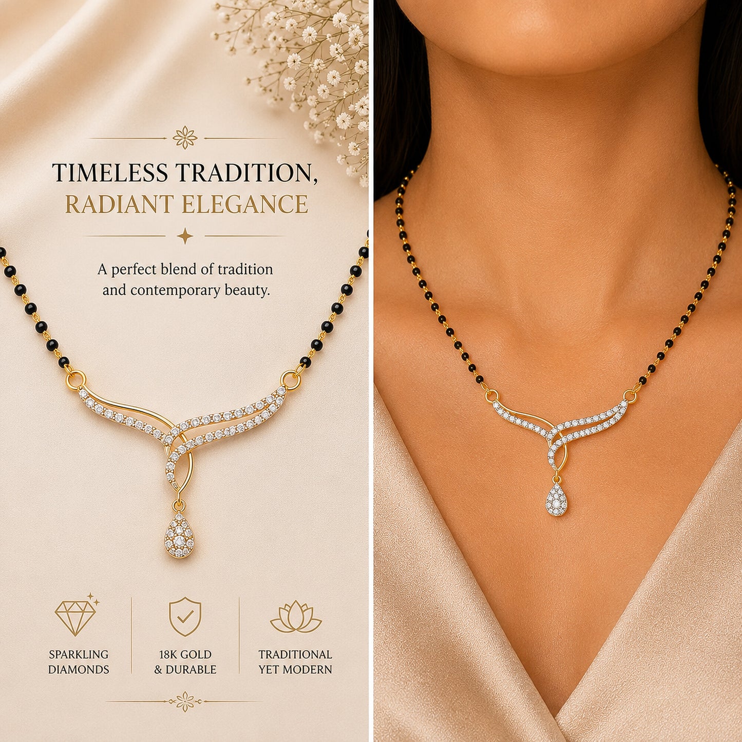18K Lab Grown Diamond Halo Cluster Pendant Necklace