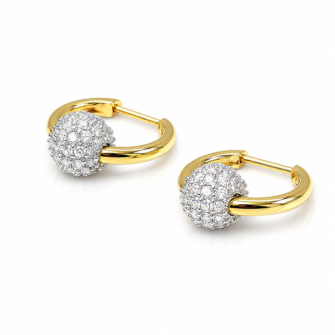 14K/18K Lab-Grown Diamond Round Drop Earrings