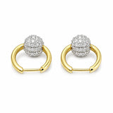 14K/18K Lab-Grown Diamond Round Drop Earrings