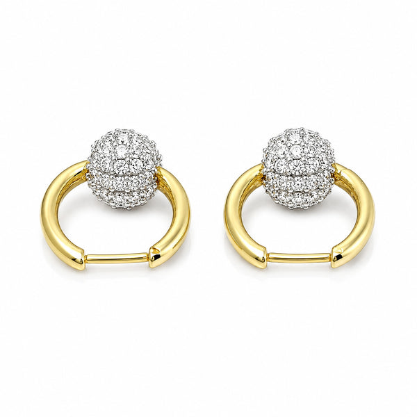 14K/18K Lab-Grown Diamond Round Drop Earrings