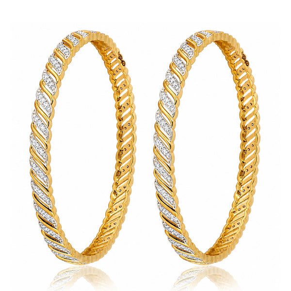 18K Lab Grown Diamond Tennis Bracelet – Round Cut, 2.72ct, BIS Hallmark Gold