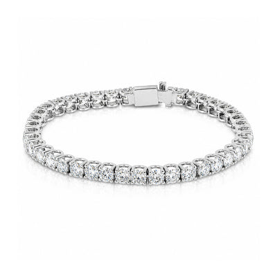 14K/18K Lab Grown Diamond Tennis Bracelet – Round Cut, 5.85 Ct tw, VVS/E, IGI Certified, BIS Hallmark Gold