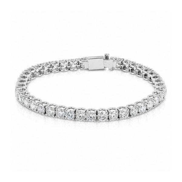 14K/18K Lab Grown Diamond Tennis Bracelet – Round Cut, 5.85ct, BIS Hallmark Gold
