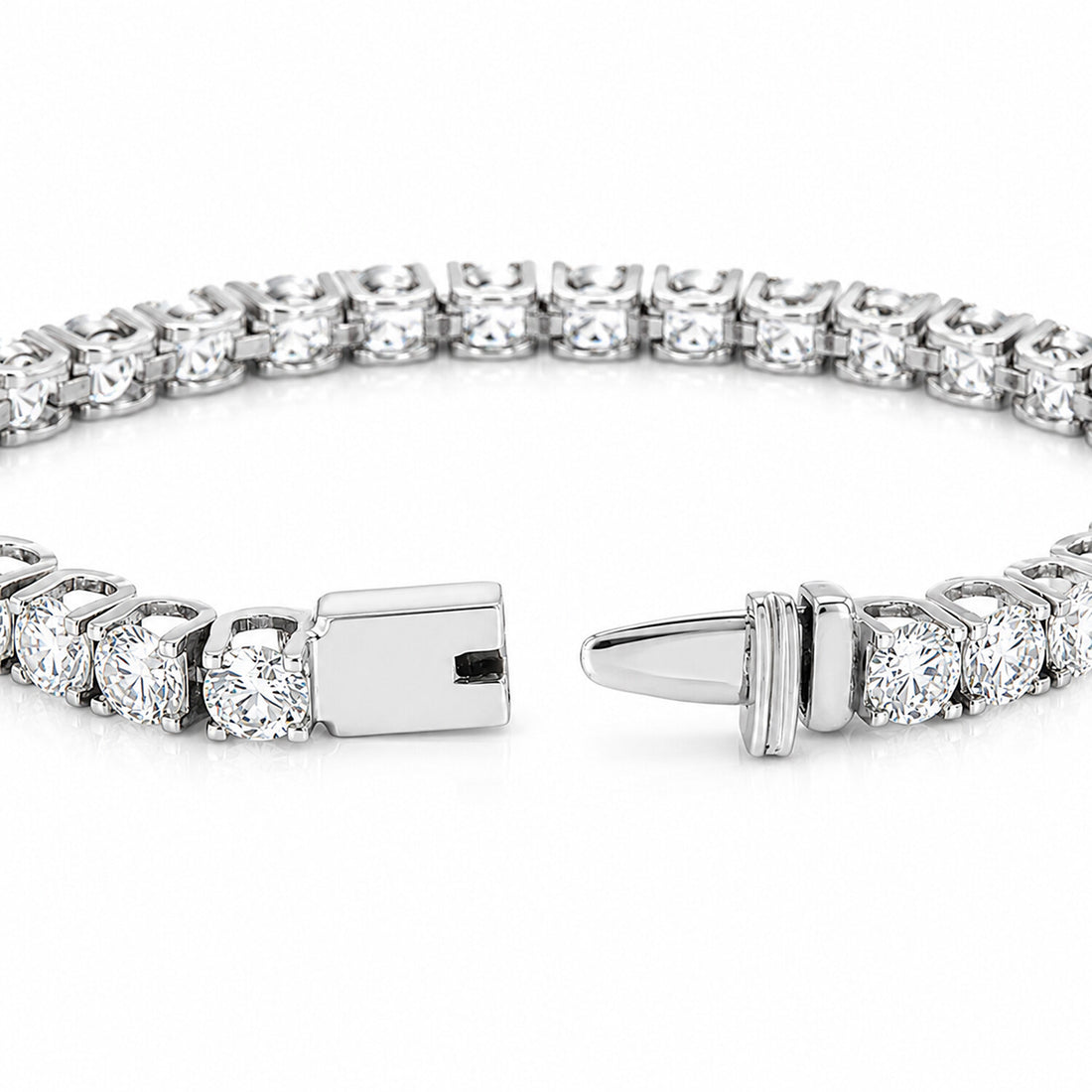 14K/18K Lab Grown Diamond Tennis Bracelet – Round Cut, 5.85ct, BIS Hallmark Gold