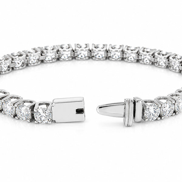 14K/18K Lab Grown Diamond Tennis Bracelet – Round Cut, 5.85ct, BIS Hallmark Gold
