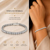 14K/18K Lab Grown Diamond Tennis Bracelet – Round Cut, 5.85ct, BIS Hallmark Gold