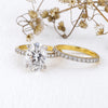 14K Lab Grown Diamond Round Pave Cluster Ring | IGI Certified