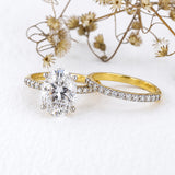 14K Lab Grown Diamond Round Pave Cluster Ring | IGI Certified