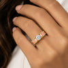14K Lab Grown Diamond Round Pave Cluster Ring | IGI Certified
