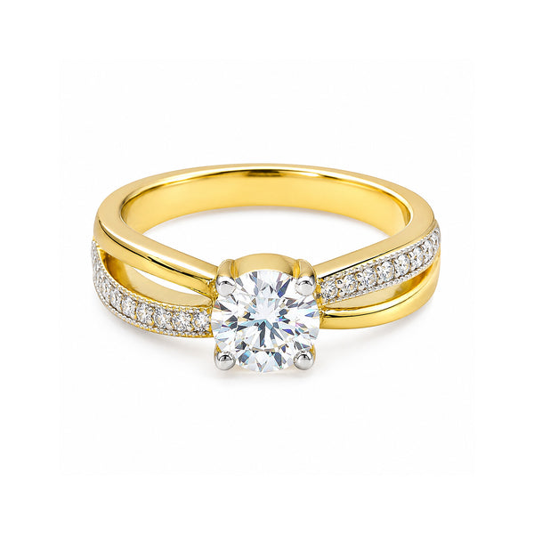 14K/18K Lab Grown Diamond Round Cut Ring for Women