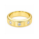 14K Lab Grown Diamond Round Three-Stone Ring | IGI Certified