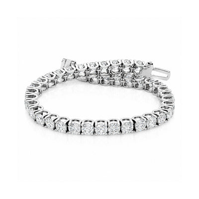 18K Lab Grown Diamond Tennis Bracelet – Round Cut, 5.4 Ct tw, VVS/E, IGI Certified, BIS Hallmark Gold
