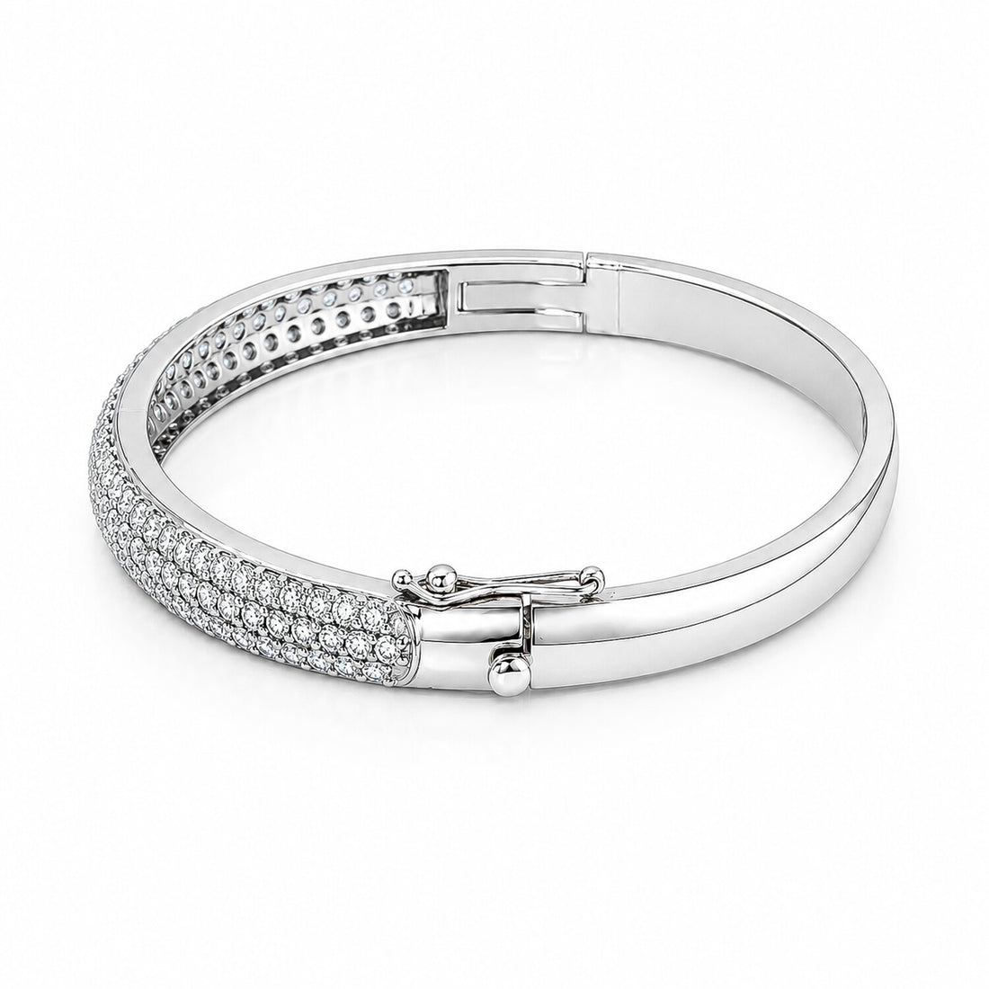 18K Lab Grown Diamond Tennis Bracelet – Round Cut, 3.26ct, BIS Hallmark Gold
