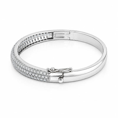 18K Lab Grown Diamond Tennis Bracelet – Round Cut, 3.26 Ct tw, VVS/E, IGI Certified, BIS Hallmark Gold