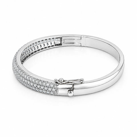 18K Lab Grown Diamond Tennis Bracelet – Round Cut, 3.26ct, BIS Hallmark Gold