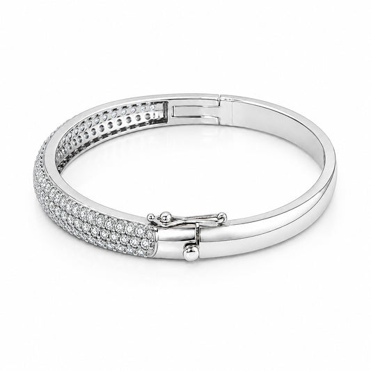 18K Lab Grown Diamond Tennis Bracelet – Round Cut, 3.26ct, BIS Hallmark Gold