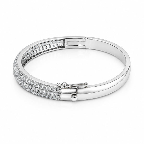 18K Lab Grown Diamond Tennis Bracelet – Round Cut, 3.26ct, BIS Hallmark Gold