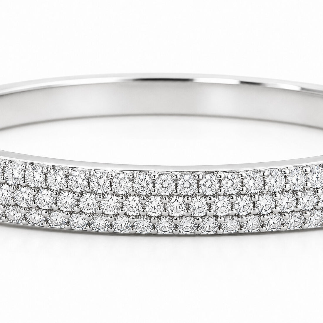 18K Lab Grown Diamond Tennis Bracelet – Round Cut, 3.26ct, BIS Hallmark Gold