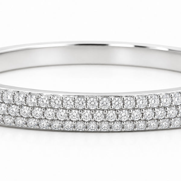 18K Lab Grown Diamond Tennis Bracelet – Round Cut, 3.26ct, BIS Hallmark Gold
